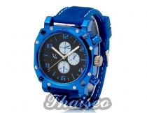 Herren Sport Armbanduhr in trendigen blau